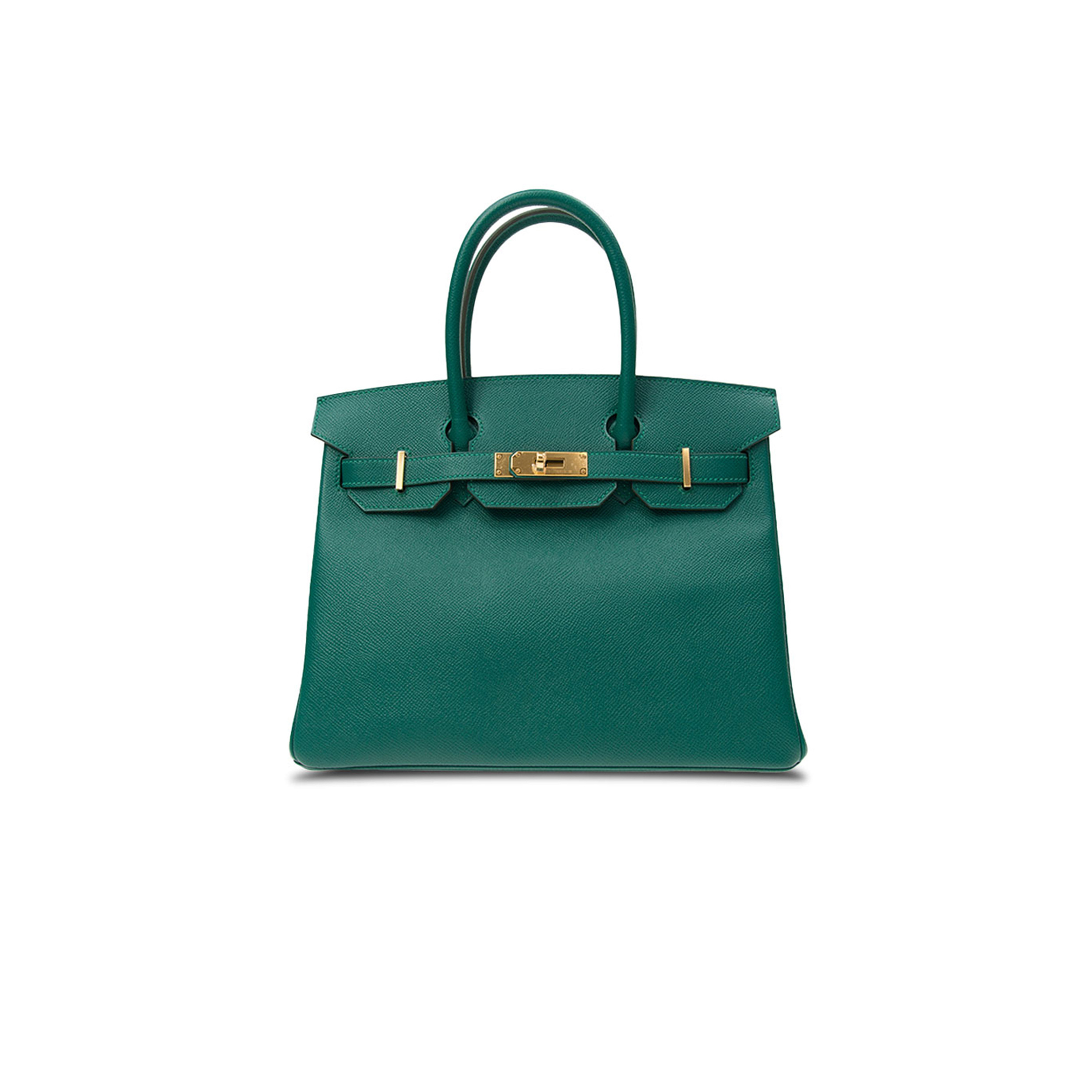 H**mes birkin 30 epsom leather peacock green gold buckle bag h028369ccz6 (30*23*15cm)